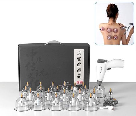 Massage Tools Traditional Chinese 24pcs Cups Anti Cellulite Electric Cupping Set Vacuum Gua Sha Cupping Therapy with Pump Gun Extension Tube