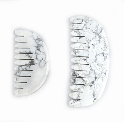 Effortlessly Relieve Scalp Tension with Natura White Turquoise Jade Hair Comb Gua Sha Tools