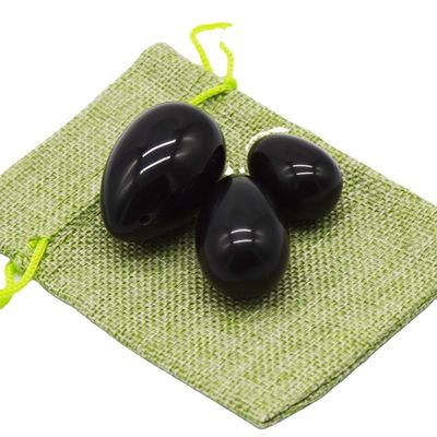 Hand Carved 2024 Black Obsidian Yoni Eggs Kegel Exercise Tool for Women's Health and Wellness
