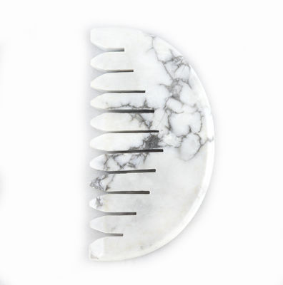 Effortlessly Relieve Scalp Tension with Natura White Turquoise Jade Hair Comb Gua Sha Tools