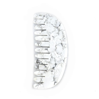 Effortlessly Relieve Scalp Tension with Natura White Turquoise Jade Hair Comb Gua Sha Tools