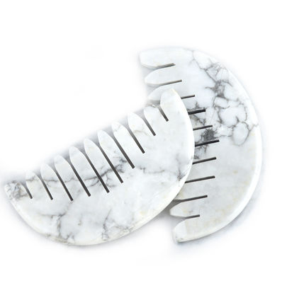 Effortlessly Relieve Scalp Tension with Natura White Turquoise Jade Hair Comb Gua Sha Tools