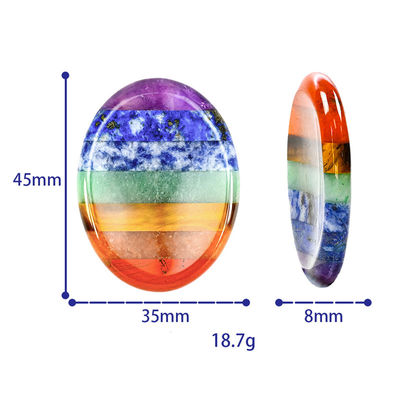 Chakra Balancing Essential Natural Worry Stone Finger Massage Tool with 45*35*8mm Size and ISO9001 Certificate