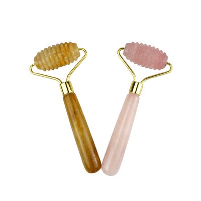 Face Massage Equipment Natural Yellow Jade Facial Guasha Roller For Massage Tools Beauty Tools