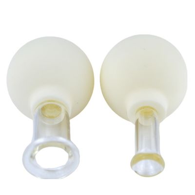 2023 Arrivals 2 Pieces Glass Silicone Cupping Set Massage Vacuum Suction Cupping Cups For Face by Rubber and Massage Hammer