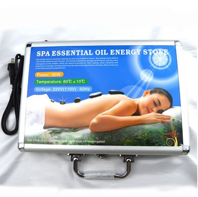 Body Massage Clear Quartz Stone Gua Sha 8pcs Guasha Set with Heating Box Heat Massage Energy Stones
