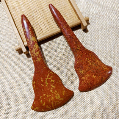 Experience the Healing Benefits of Full-body Massage and Acupoint Stimulation with Red Bian Stone Gua Sha Board