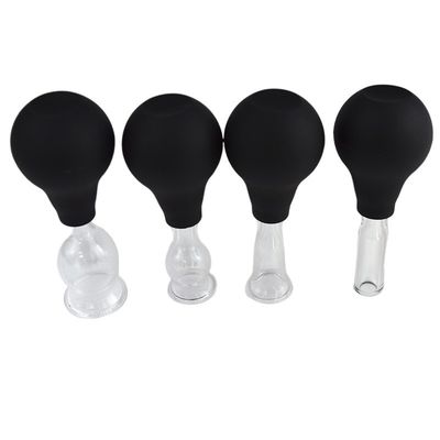 Massage Tools Silicone Glass Suction Cupping Set for Face Guasha Wrinkle Removal Skin Care Spa Beauty Salon Therapy Cups