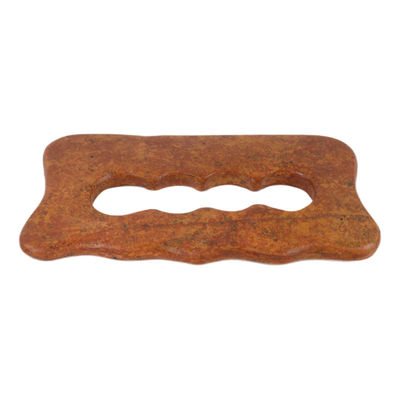 Natural Red Bian Stone Scraping Board Full-body Massage Gua Sha Tool for Manual Body Muscle Relaxation and Stress Relief