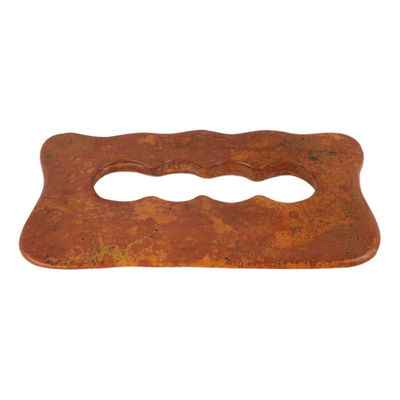 Natural Red Bian Stone Scraping Board Full-body Massage Gua Sha Tool for Manual Body Muscle Relaxation and Stress Relief