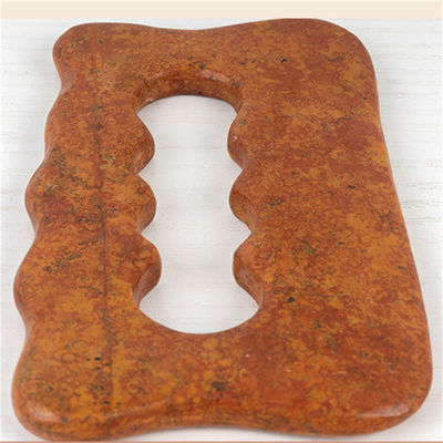 Natural Red Bian Stone Scraping Board Full-body Massage Gua Sha Tool for Manual Body Muscle Relaxation and Stress Relief