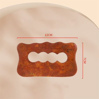 Natural Red Bian Stone Scraping Board Full-body Massage Gua Sha Tool for Manual Body Muscle Relaxation and Stress Relief