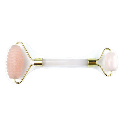 Facial Massager Natural Private Label Crystal Rose Quartz Pink Guasha Gua Sha Massage Jade Roller for Face Massage Tool
