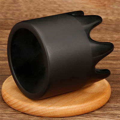 6*6*6.1cm Natural Black Bian Stone Gua Sha Scraping Massager Jade Stone Guasha Scalp Comb Head Massage Meridian Dredging Comb