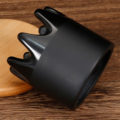 6*6*6.1cm Natural Black Bian Stone Gua Sha Scraping Massager Jade Stone Guasha Scalp Comb Head Massage Meridian Dredging Comb