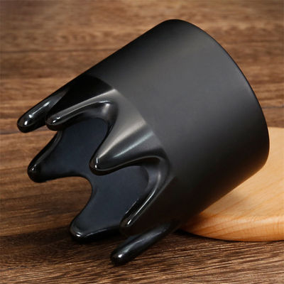 6*6*6.1cm Natural Black Bian Stone Gua Sha Scraping Massager Jade Stone Guasha Scalp Comb Head Massage Meridian Dredging Comb