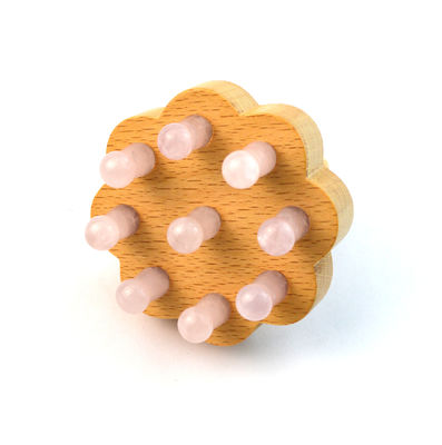 Rose Quartz Scalp Massage Comb Head Hair Care Jade Massager Hair Brush Body Massage Equipment for Relaxing Head Massage