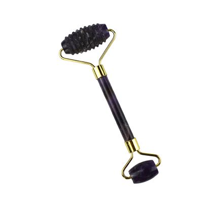 Facial Massage Equipment Purple Amethyst Gua Sha Jade Roller for Neck Roller Guasha Massage Tool Customization in Box Packing
