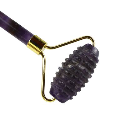 Facial Massage Equipment Purple Amethyst Gua Sha Jade Roller for Neck Roller Guasha Massage Tool Customization in Box Packing