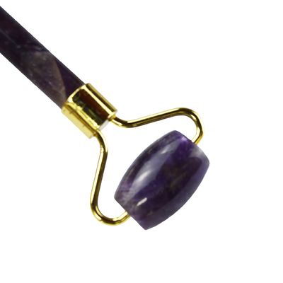 Facial Massage Equipment Purple Amethyst Gua Sha Jade Roller for Neck Roller Guasha Massage Tool Customization in Box Packing
