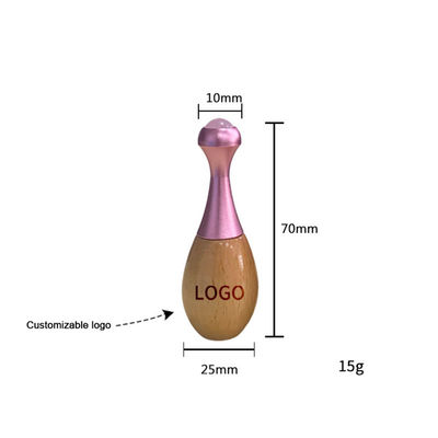Wooden Handle Jade Massage Roller Facial Gua Sha Massage Stick and Eye Care Tools for Promoting Eye Cream Absorption