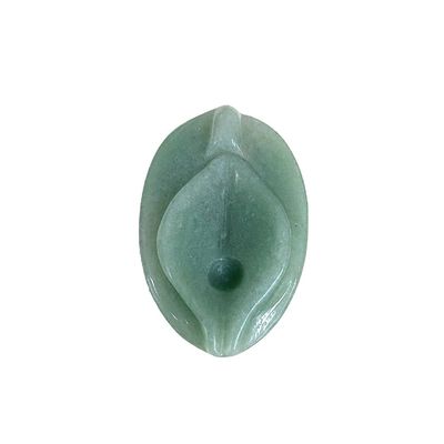 Jade Vagina Carving Craft Green Natural Healing Fluorite Spirituality Reiki Women Flower Figurine for Products