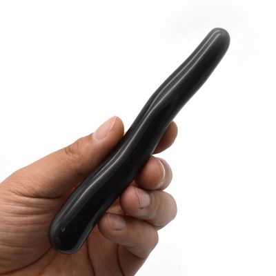 Nature Gemstone Yoni Healing Wands Black Obsidian Curved Massage Wand for Women's Crystal Healing
