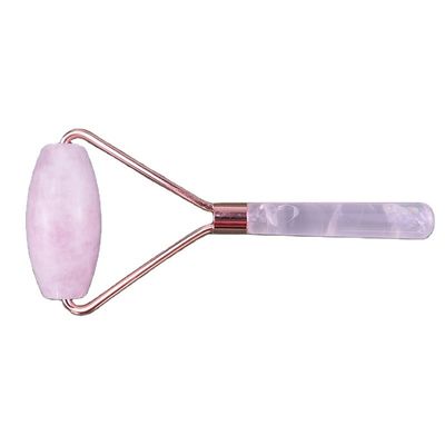 Natural Rose Quartz Face Guasha Massage Roller Gua Sha Jade Roller For Face Anti Aging Therapy Pink Color Facial Massager