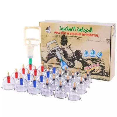 Vacuum and Cupping Therapy Kit Manual Disposable Ventouse Hijama Cupping Set 24 pcs 39*27*8cm 80*42*56.5cm 20 boxes/box