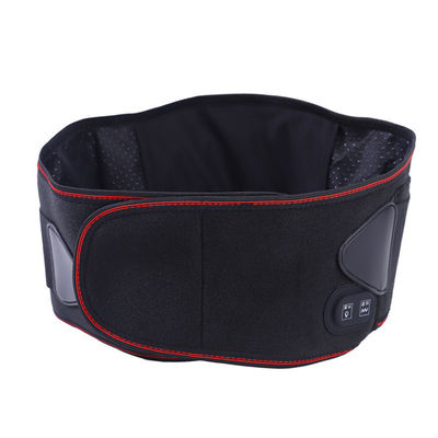 Infrared Physiotherapy Adjustable Hot Compress Lumbar Massage Lower Back Brace Belt for Pain Relief and Support in Blac