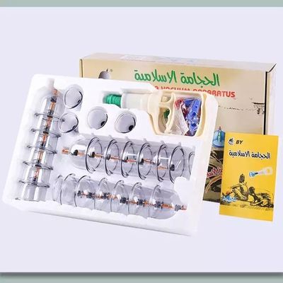 Vacuum and Cupping Therapy Kit Manual Disposable Ventouse Hijama Cupping Set 24 pcs 39*27*8cm 80*42*56.5cm 20 boxes/box