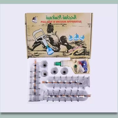 Vacuum and Cupping Therapy Kit Manual Disposable Ventouse Hijama Cupping Set 24 pcs 39*27*8cm 80*42*56.5cm 20 boxes/box