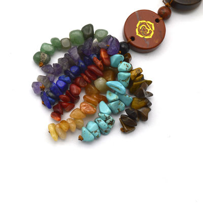 7 Chakra Stones Healing Crystal Palm Pocket Stone Reiki Balancing Pendant for Balance and Harmony