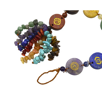 7 Chakra Stones Healing Crystal Palm Pocket Stone Reiki Balancing Pendant for Balance and Harmony