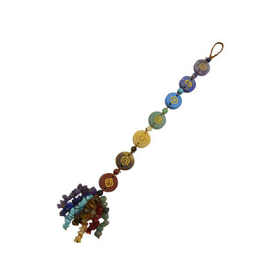 7 Chakra Stones Healing Crystal Palm Pocket Stone Reiki Balancing Pendant for Balance and Harmony