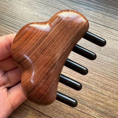 Body Massage and Hair Growth Rosewood Massage Comb for Head Gua Sha 8.5*7.5*2.3cm