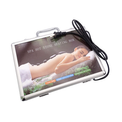 220V 110V Personal Health Care Hot Massage Stone Set with Aluminum Heating Box and 16pcs Basalt Energy Stones