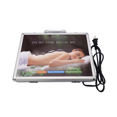 16pcs Sets Spa Hot Stone Massage Set With Heater Kit Basalt Heating Massage Stone Set Black With Aluminum Heating Box
