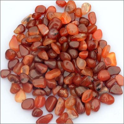 Polished Natural Crystal Red Agate Carnelian Tumble Gravel Stones for Feng Shui