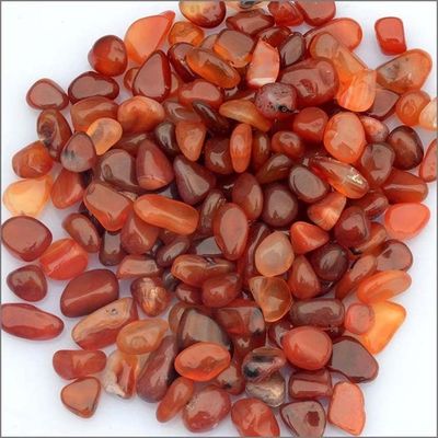 Polished Natural Crystal Red Agate Carnelian Tumble Gravel Stones for Feng Shui