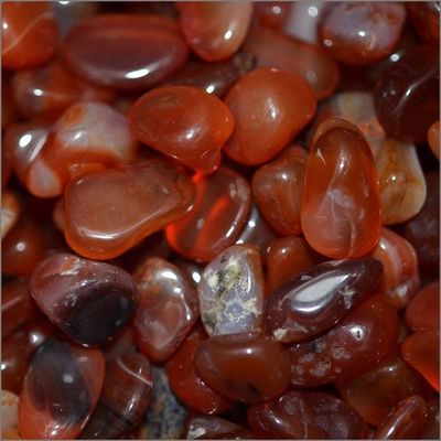 Polished Natural Crystal Red Agate Carnelian Tumble Gravel Stones for Feng Shui