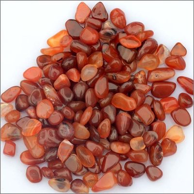 Polished Natural Crystal Red Agate Carnelian Tumble Gravel Stones for Feng Shui