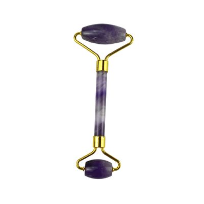 Natural Ridged Face Guasha Massage Amethyst Facial Roller Gua Sha for Face Eye Neck Body Customized Logo Availabled
