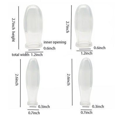 4pcs Design Transparent Silicone Facial Cupping Kit for Vacuum Silicone Therapy Massager Body Cupping Set Improve Body