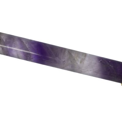 Natural Ridged Face Guasha Massage Amethyst Facial Roller Gua Sha for Face Eye Neck Body Customized Logo Availabled