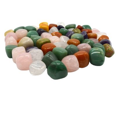 Engraving Carving Type Mix Gems Natural Tumbled Stones for Purple Healing Reiki Crystal Jewelry Making and Home Decoration