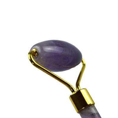 Natural Ridged Face Guasha Massage Amethyst Facial Roller Gua Sha for Face Eye Neck Body Customized Logo Availabled