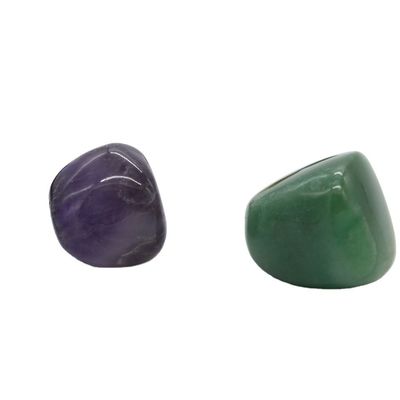 Engraving Carving Type Mix Gems Natural Tumbled Stones for Purple Healing Reiki Crystal Jewelry Making and Home Decoration