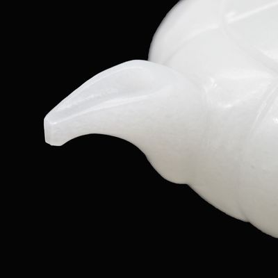 Polished White Jade Tea Top Carving Craft in Chinese Style for High Class Home Decor