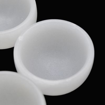 Polished White Jade Tea Top Carving Craft in Chinese Style for High Class Home Decor